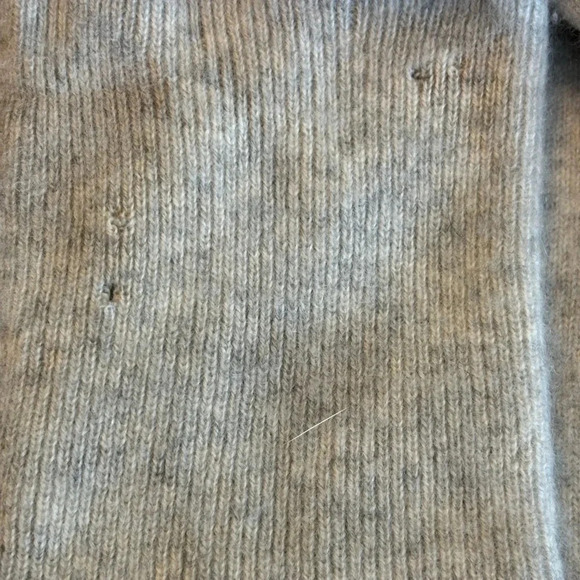 Nili Lotan Heather Grey V Neck Cashmere Wool Sweater Long Sleeve Size Large - Picture 4 of 5